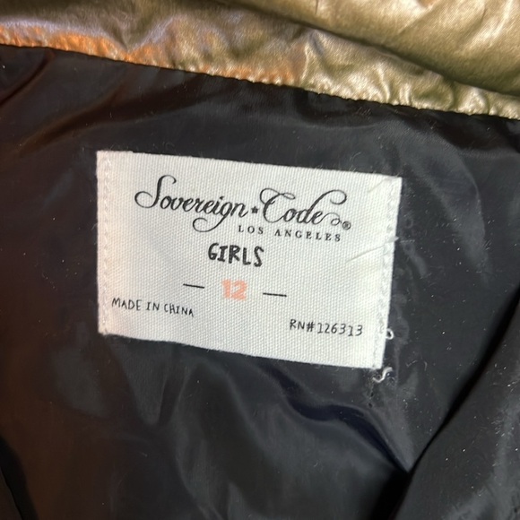 NWT Sovereign Code Metallic Bronze & Black Half Zip Lightweight Jacket Size 12 - Picture 4 of 8